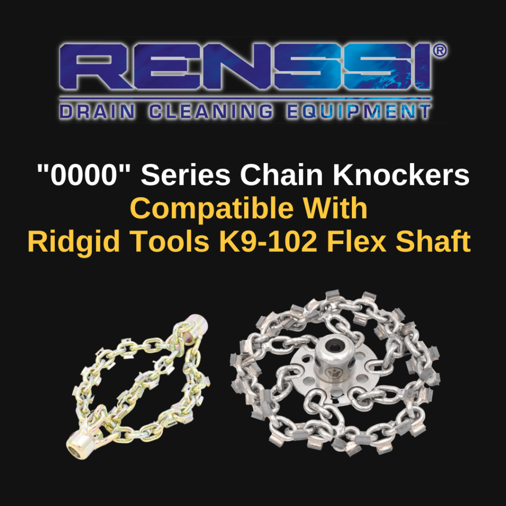 Renssi 0000 Ridgid Tools Compatible Chain Knockers for drain cleaning